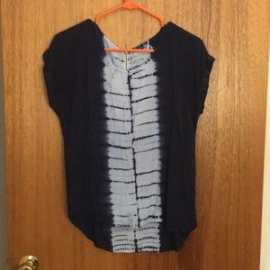 Blue tie dye style top